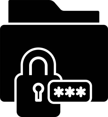 Veri Şifreleme Simgesi Simgesi Sanatı