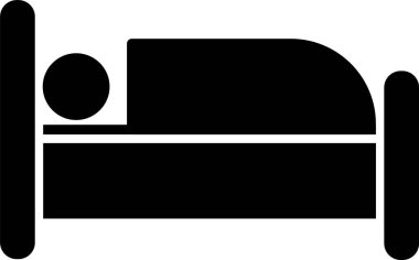 Tek Yatak Simgesi Sembol Sanatı