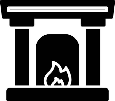 Şömine Simgesi Simgesi Sanatı