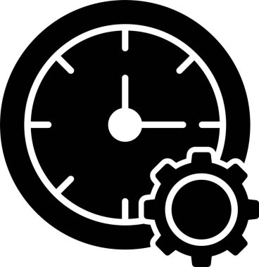 Çalışma Saati Simgesi Sanatı