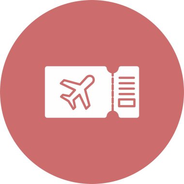Uçak Bilet Simgesi Sanatı