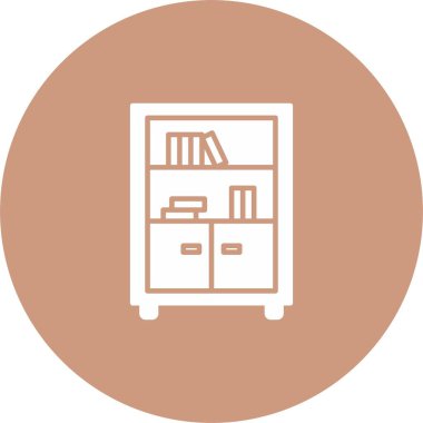 Kitaplık Simgesi Simgesi Sanatı