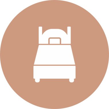 Tek Yatak Simgesi Sembol Sanatı