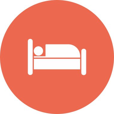 Tek Yatak Simgesi Sembol Sanatı