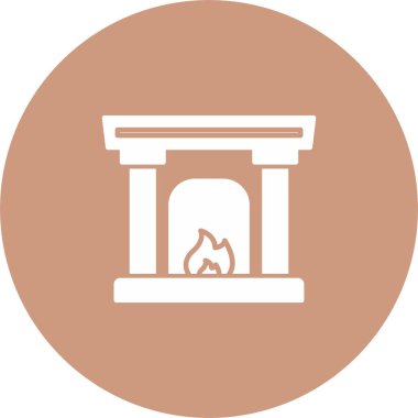 Şömine Simgesi Simgesi Sanatı