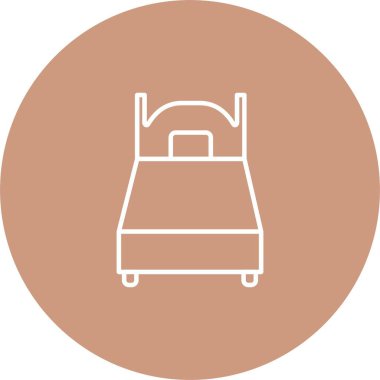 Tek Yatak Simgesi Sembol Sanatı