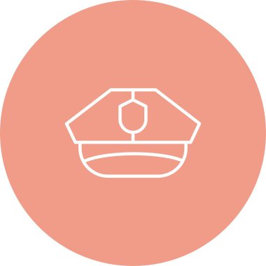 Polis Şapkası Simgesi Sanatı