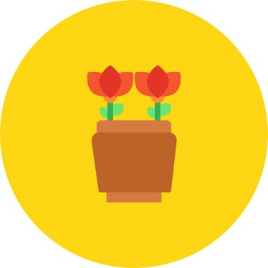 Çiçek Saksısı Simgesi Sanatı