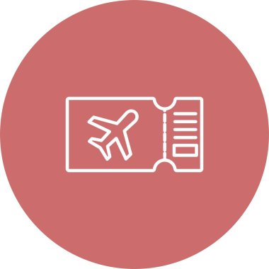 Uçak Bilet Simgesi Sanatı