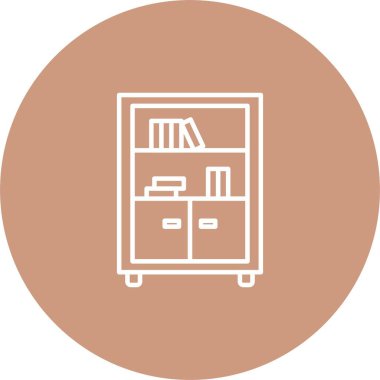 Kitaplık Simgesi Simgesi Sanatı