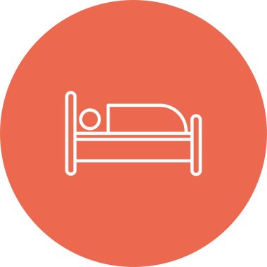 Tek Yatak Simgesi Sembol Sanatı