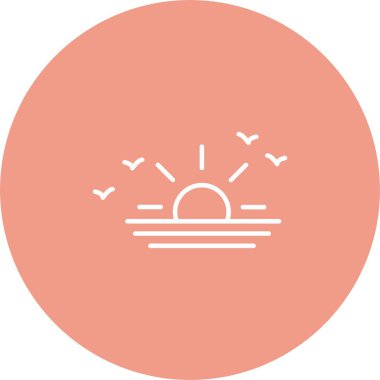 Güneş simgesinin vektör illüstrasyonu