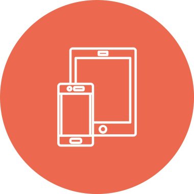 Eşsiz akıllı telefon vektör çizgisi simgesi