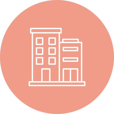 güzel binalar vektör çizgisi simgesi