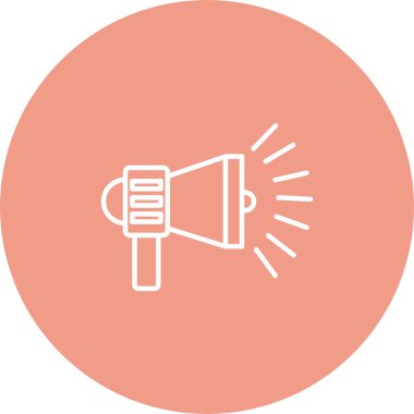 vektör megafon, basit ağ simgesi