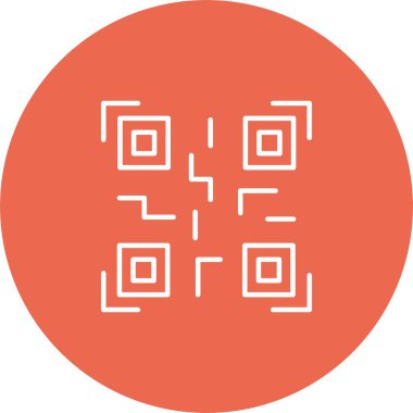 qr kod simgesi, vektör illüstrasyonu
