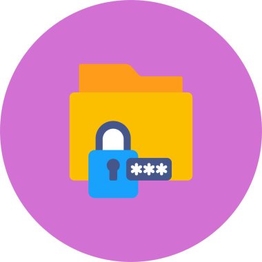 Veri Şifreleme Simgesi Simgesi Sanatı