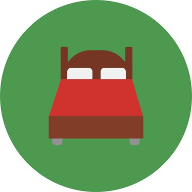 Çift Yatak Simgesi Simgesi Sanatı