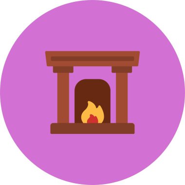 Şömine Simgesi Simgesi Sanatı