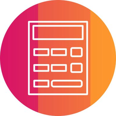 Hesap Makinesi Simgesi Sanatı