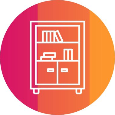 Kitaplık Simgesi Simgesi Sanatı