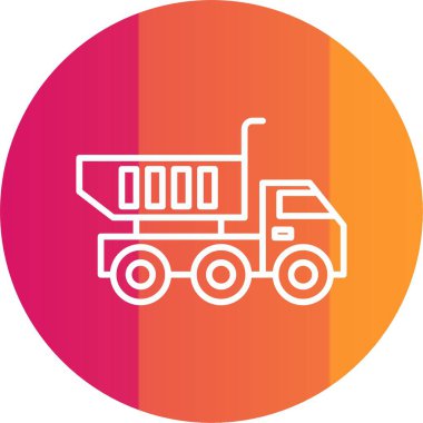 Kamyon Simgesi Simgesi Sanatını Dök