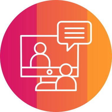 Çevrimiçi Röportaj Simgesi Sanatı