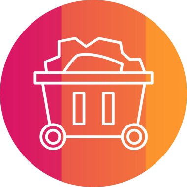 Madencilik Aracı Simgesi Simgesi Sanatı