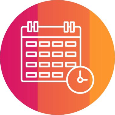 Çalışma Zamanlaması Simgesi Sanatı