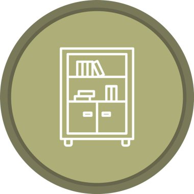 Kitaplık Simgesi Simgesi Sanatı