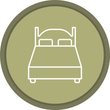 Çift Yatak Simgesi Simgesi Sanatı