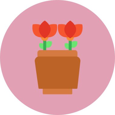 Çiçek Saksısı Simgesi Sanatı