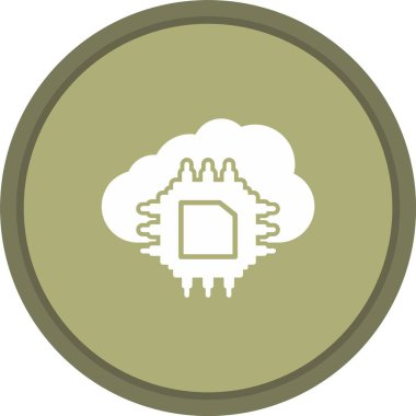 Bulut Hesaplama Simgesi Sanatı