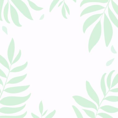 El yapımı Palm Leaves ve Monstera Frame Green Botanik Sanatı