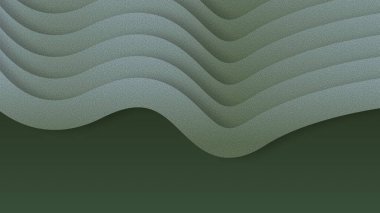 Soyut Yeşil Dalga Katmanları: Dokulu, Organik, Serene Dijital Sanatı