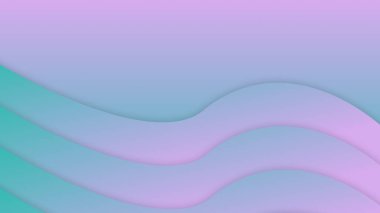 Yumuşak deniz mavisi ve lavantanın yumuşak dalgalanan tabakaları soyut bir kağıt parçası oluşturur.