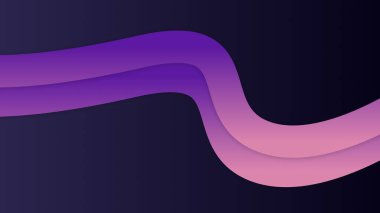 Dinamik soyut tasarım katmanlı, akıcı mor ve pembe eğimli dalgalar ile koyu arkaplan.
