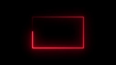 Bir neon dikdörtgen şekilli ikon animasyonu, titreşen ya da renkleri değiştiren parlak dikdörtgen bir dış çizgi içerir. Canlı neon ışığı ritmik bir etki yaratarak dinamik, fütüristik ve dikkat çekici bir görsel yaratıyor..