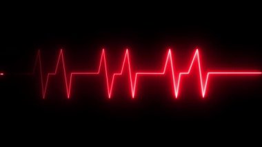 Bir neon kalp atışı ikonu animasyonu yanıp sönen neon ışıklarıyla parlayan bir kalbe sahiptir. Kalp atışı ritmik olarak dalgalanır, her vuruşta daha da parlar, canlı, dinamik ve enerjik bir görsel etki yaratır..