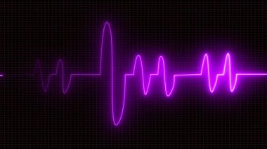 Bir neon kalp atışı ikonu animasyonu yanıp sönen neon ışıklarıyla parlayan bir kalbe sahiptir. Kalp atışı ritmik olarak dalgalanır, her vuruşta daha da parlar, canlı, dinamik ve enerjik bir görsel etki yaratır..