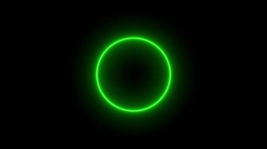 Bir neon işaretleme simgesi, genellikle tamamlama, onaylama veya doğruluğu göstermek için kullanılan fütüristik, aydınlatma efektli parlak yeşil bir kene sembolüne sahiptir..