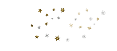 Yeni yıl deseni. Noel teması, altın açık parlak kar taneleri, yıldız, 3D Rendering.