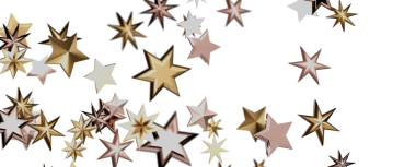 stars background, sparkle lights confetti falling. magic shining Flying christmas stars on night 