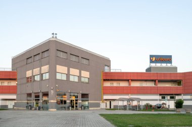 Piove di Sacco, Padua, Veneto, Italy - Aug 11th, 2025: View of Piazzagrande shopping center