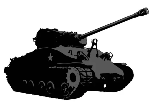Amerikan Sherman tankının vektör görüntüsü. Silahlı kuvvetler, tankların dünyası.