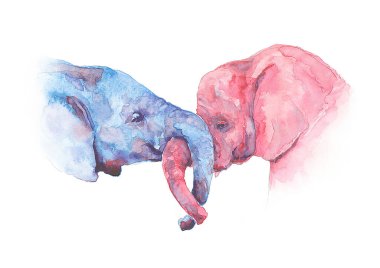 Mavi ve pembe filler