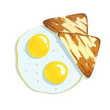 Çırpılmış yumurta ve kızarmış ekmek resmi..
