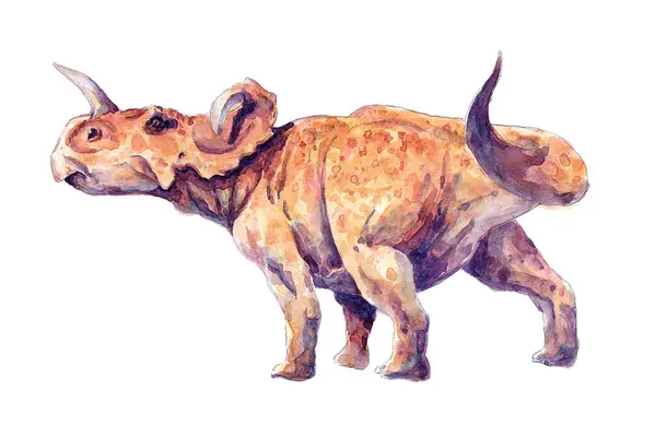 Boynuzlu dinozor. Tarih öncesi yaratık..