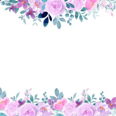 Tasarım için suluboya çiçekler arka plan vektörü