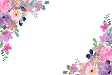 Pembe mor suluboya arkaplan vektörü